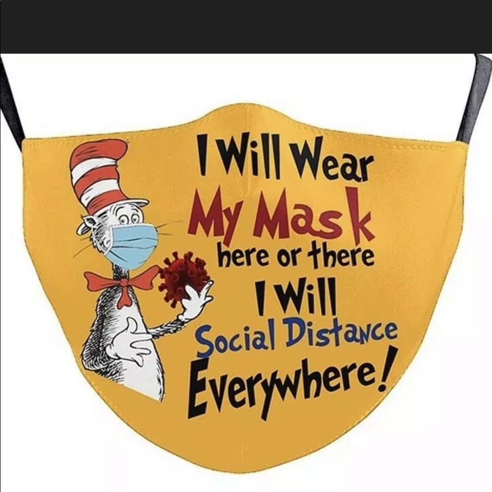 4 (FOUR) Dr Seuss items. Mask, Pencils, Puzzle + Calendar.  Good for crafting